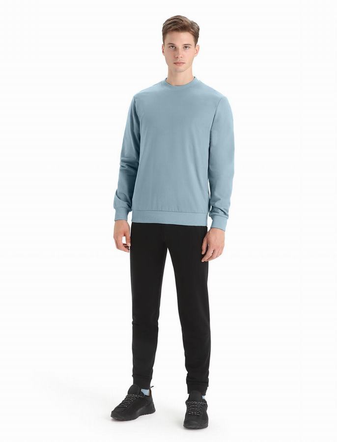 Icebreaker Merino Central II Long Sleeve Tişörtü Erkek Mavi | XWT754SF