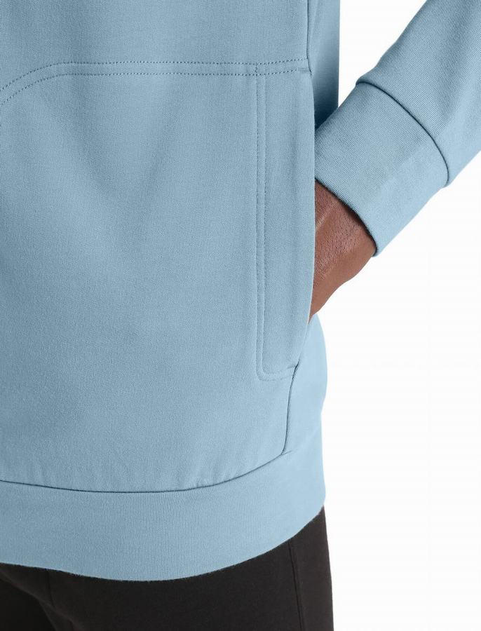 Icebreaker Merino Central Klasik Long Sleeve Zip Sweater Erkek Mavi | KBX897GC