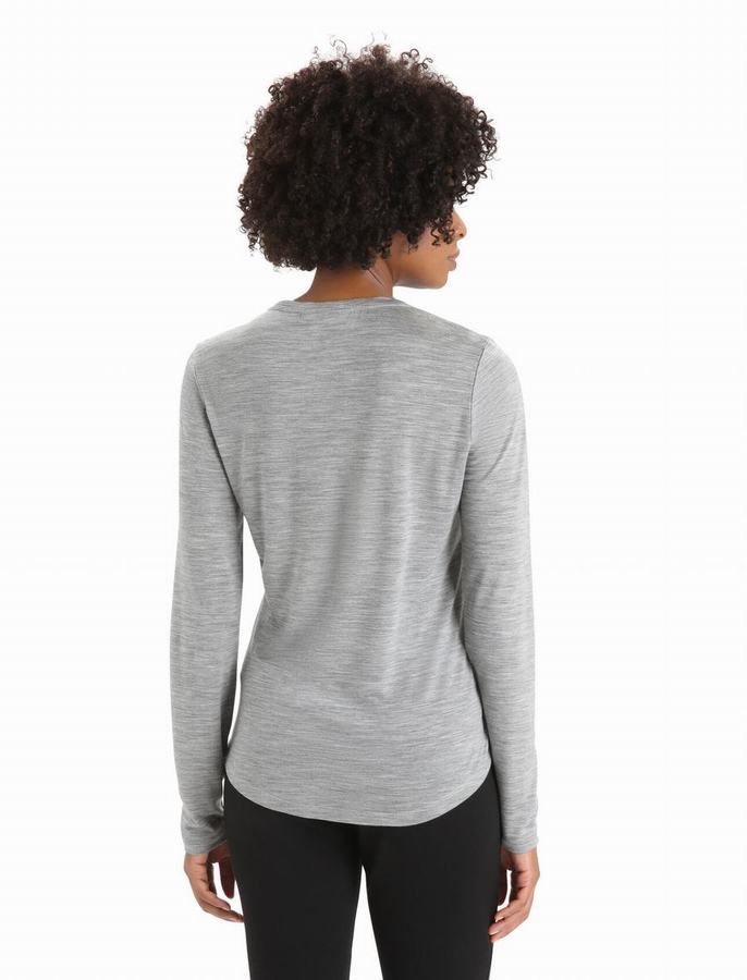 Icebreaker Merino Sphere II Long Sleeve Tişört Kadın Gri | BCY3064KK