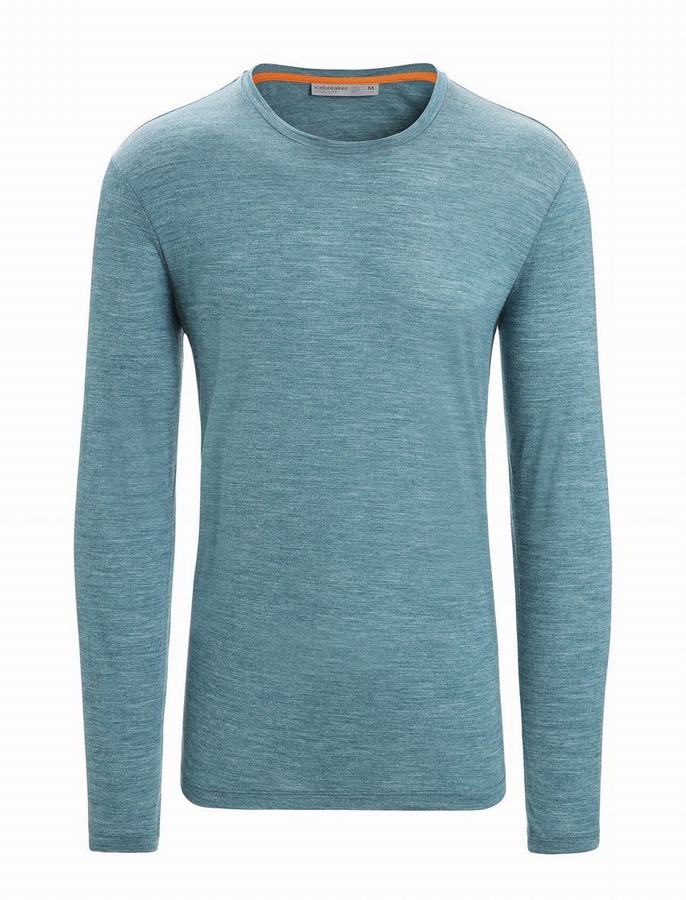 Icebreaker Merino Sphere II Long Sleeve Tişört Erkek Açık Mavi | HHJ7285KK