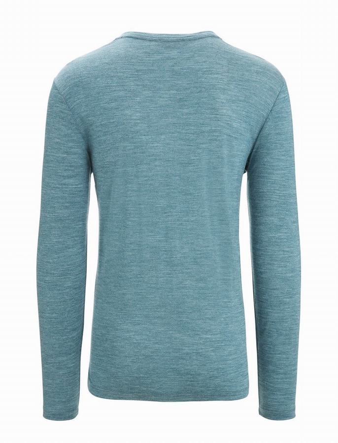 Icebreaker Merino Sphere II Long Sleeve Tişört Erkek Açık Mavi | HHJ7285KK