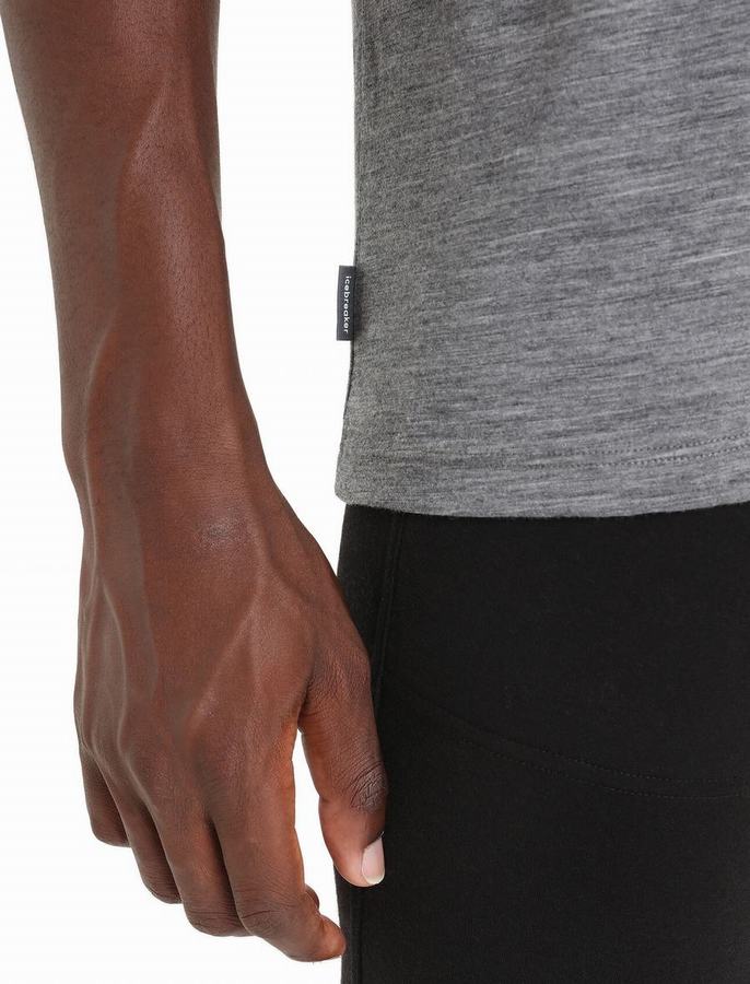 Icebreaker Merino Tech Lite II Kısa Sleeve Spring Glow Tişört Erkek Gri | DJZ137TS