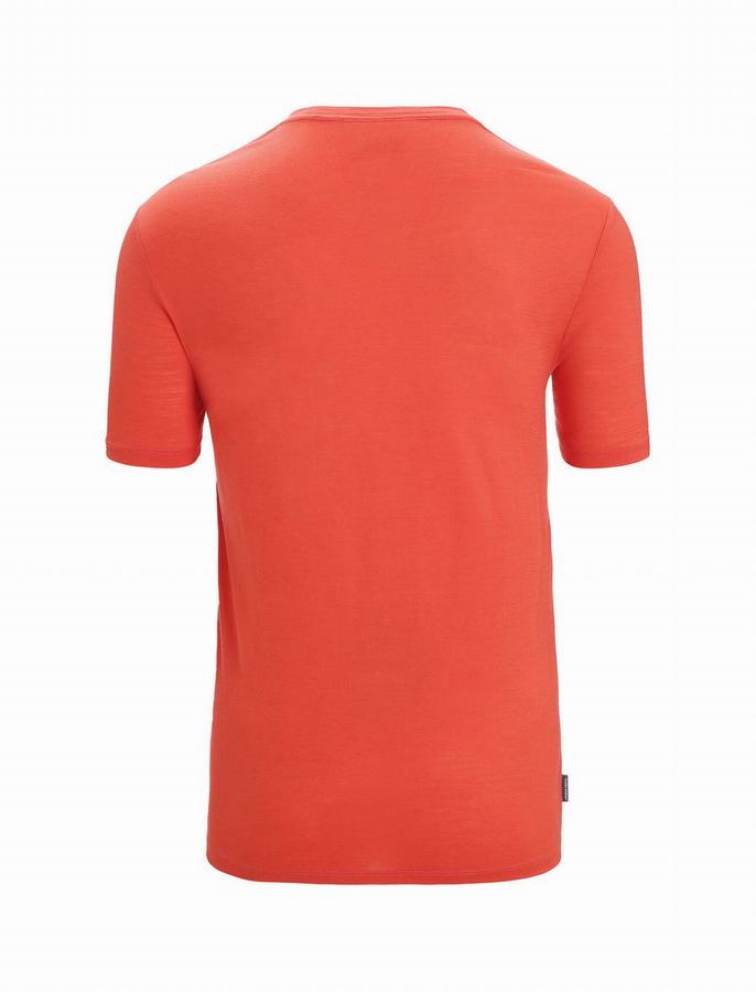 Icebreaker Merino Tech Lite II Kısa Sleeve Nature Sprint Tişört Erkek Turuncu | EUO525NQ