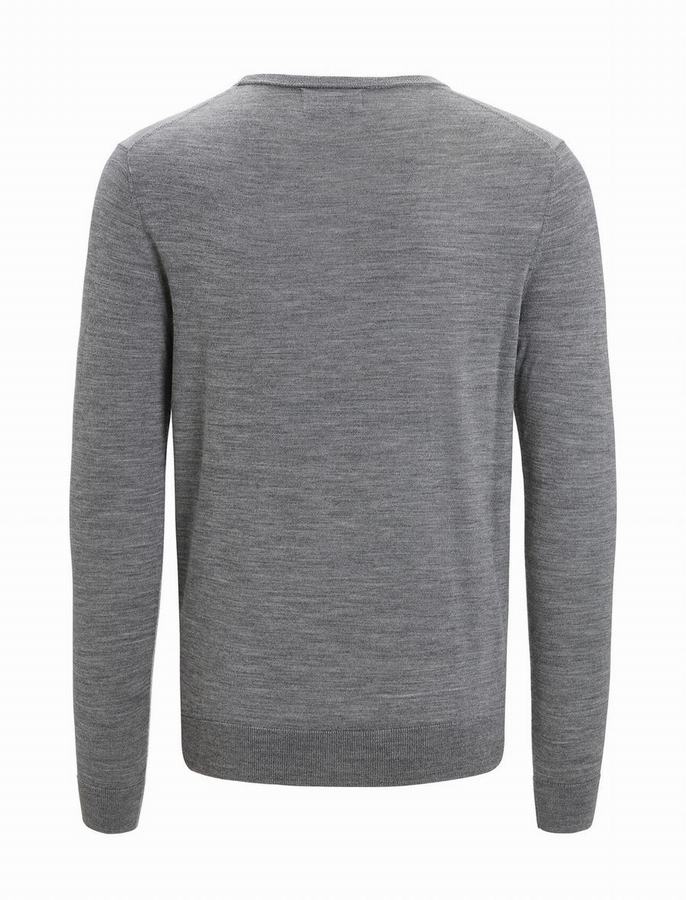 Icebreaker Merino Wilcox Long Sleeve Sweater Erkek Gri | CVI5593RN