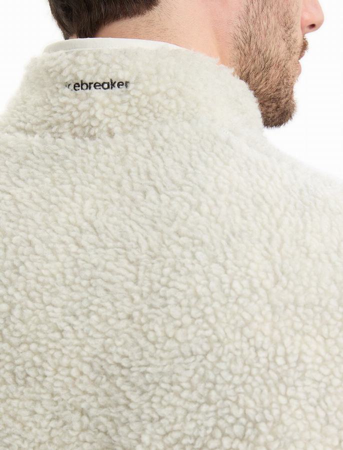 Icebreaker RealFleece™ Merino High Pile Yelek Erkek Beyaz | WEF6673TQ